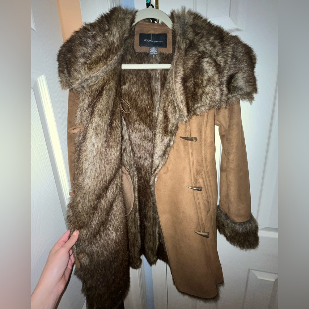 Faux fur coat - extremely warm! Size XS